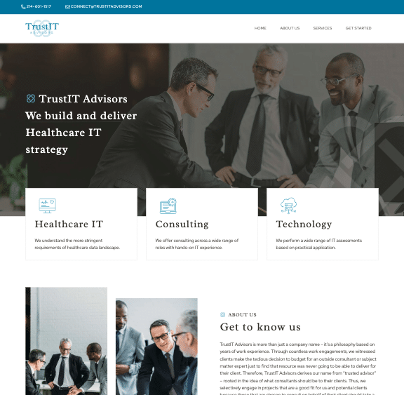 Trust IT Advisors - Clear and Intuitive Navigation