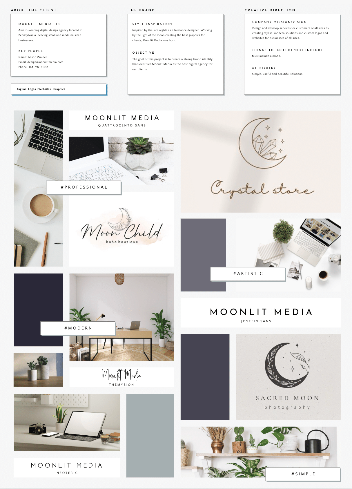 Moonlit Media Project Brief - Graphic Designer