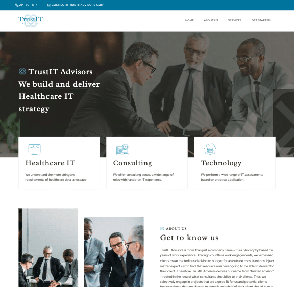 | Moonlit Media LLC Trust IT Advisors - Clear and Intuitive Navigation