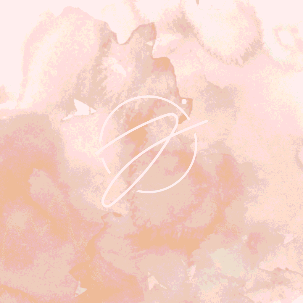 209 | Moonlit Media LLC A soft peach watercolor background with a thin, white, abstract line design in the center, ideal for showcasing custom logo design or web design services by Moonlit Media. A circular outline intersects with a diagonal curved line for a modern touch.