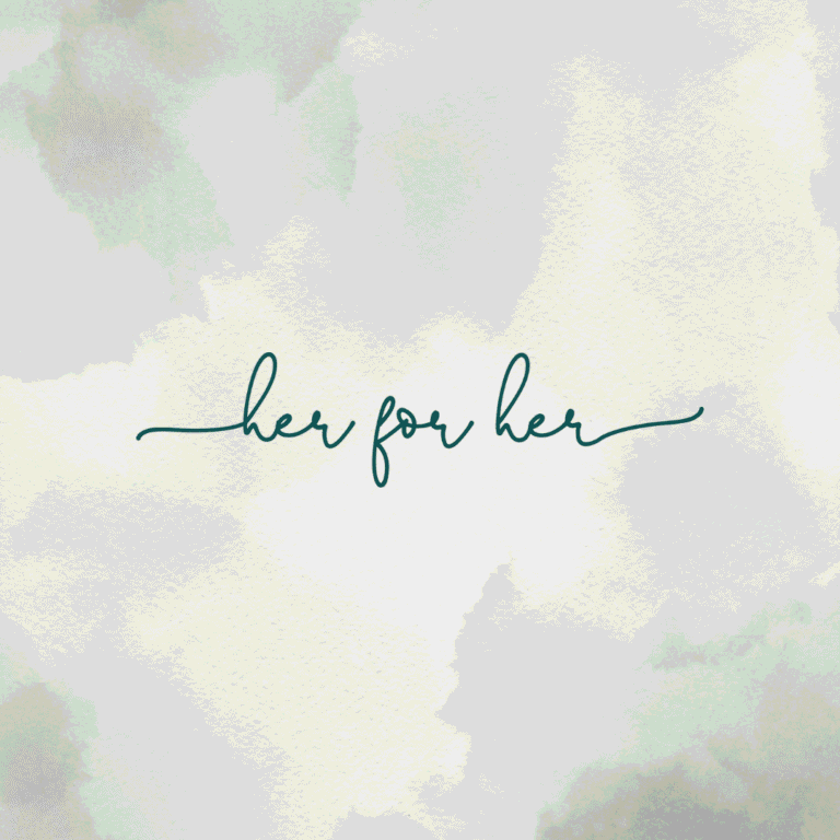 Text her for her in elegant cursive font is centered on a light green watercolor background, perfect for a web designer seeking inspiration or custom website design elements.