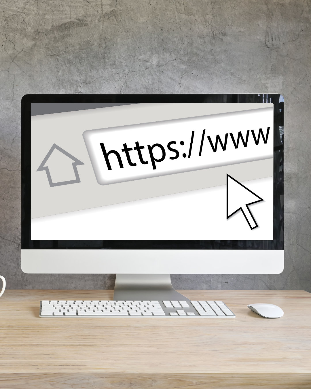 a website mockup on a desktop 