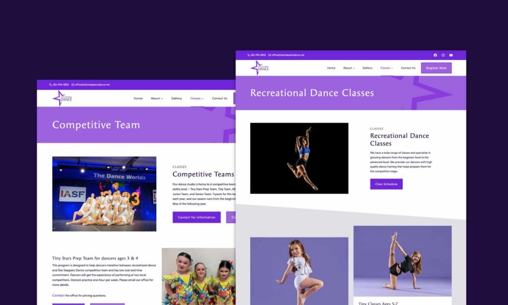Competitive Dance Team Website