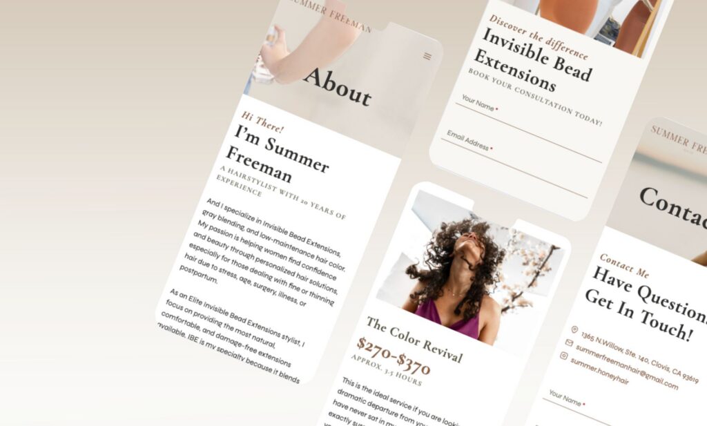 Hair Salon Mobile Website