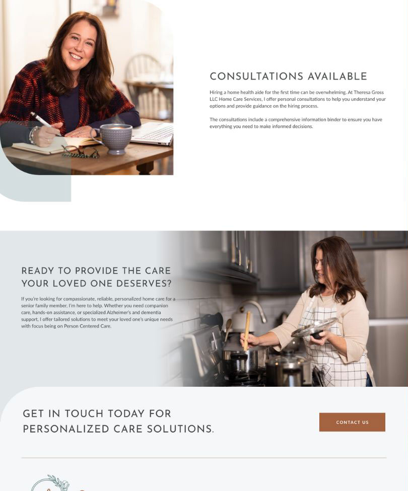 | Moonlit Media LLC Home Care Website Design