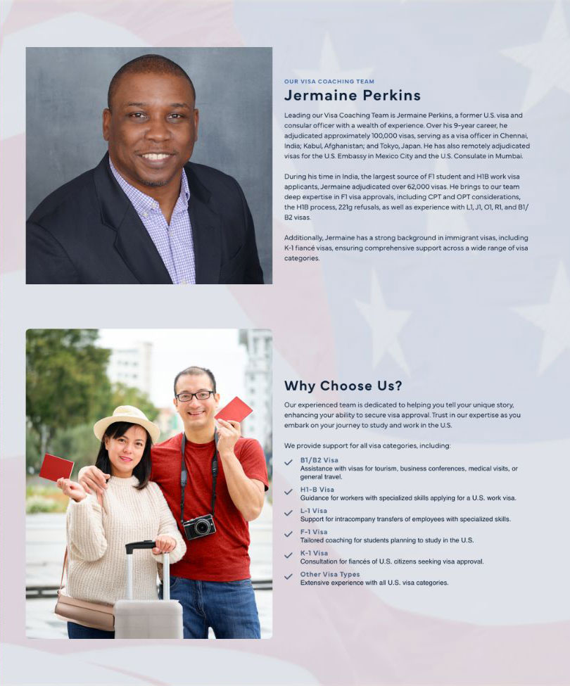 A screenshot of the American passport website, showcasing application details and information for U.S. citizens.