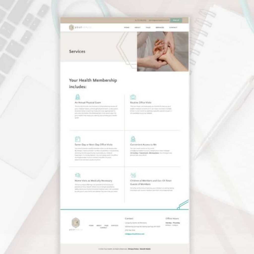 | Moonlit Media LLC Wireframe Mockup