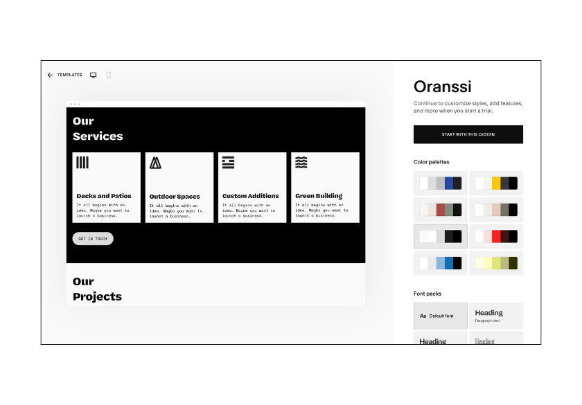 Squarespace or WordPress squarespace template