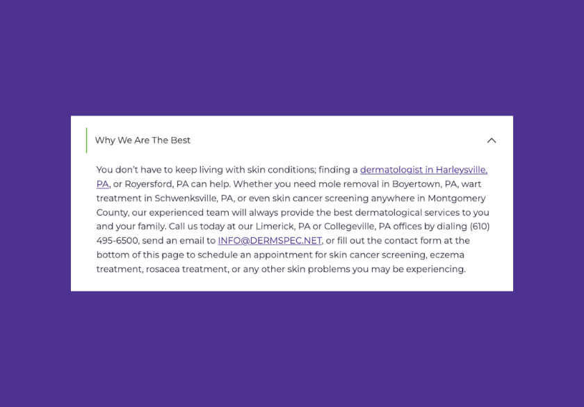 medical website templates trust signals