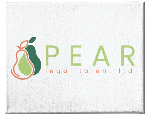 PEAR Legal Talent Ltd logo with a stylized pear icon in green and peach colors.